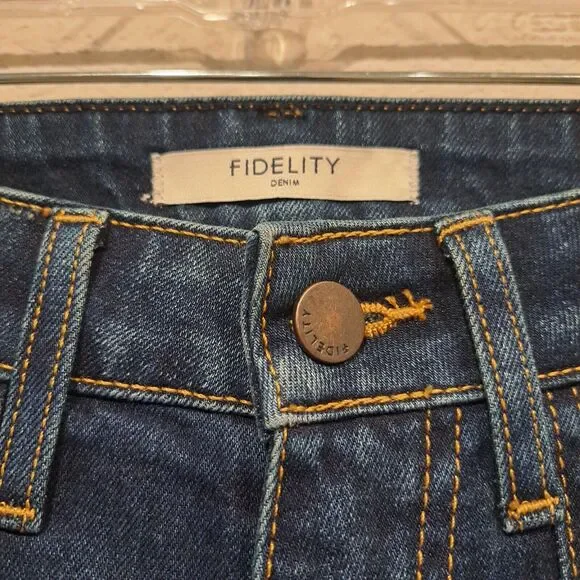 Fidelity Anthropologie Joni Jeans Crete Blue Stretch Women's 26 Made In USA - Picture 8 of 14